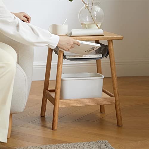 Table d'appoint rectangulaire bois double couche petite table basse de salon