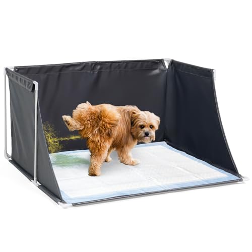 Image of Dog Pee Pad Holder with High Walls, Portable Dog Litter Box for Inside Potty, Splash-Proof Pee Shield Pad Holder Tray for Puppies Small and Medium Dogs