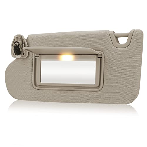Beige Driver Left Side Sun Visor Replacement Compatible with 2013 2014 2015 2016 2017 2018 Nissan Altima Without Sunroof Replace 96401-3TA2A