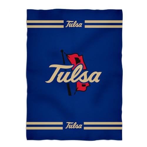 Vive La Fete College Blanket, Officially Licensed Tulsa Golden Hurricane, Warm & Lightweight Throw Measuring 40" X 58" from