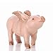 Hi-Line Gift Ltd Sitting Pig with Wings Laughing Statue