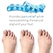 Sosede 4 Pcs Toe Separator,Bunion Corrector for Women Men Toe Spacers to Correct Bunions Yoga Toes Straightener Stretcher Big Toes Correctors Gel Separators (Blue+Pink)