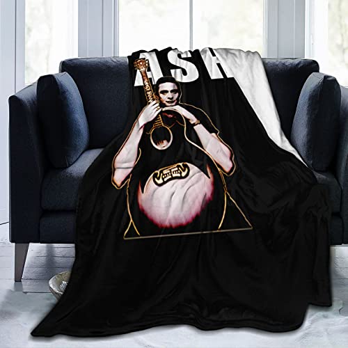Dazhenfzd Flannel Blankets Ultra-Soft Cozy Warm Micro-Fleece Throw Lightweight Microfiber Bedding Blanket John&N&Y Ca&S&H For Bed Couch Living Room All Seasons 80Inx60In Black5 #TOP5