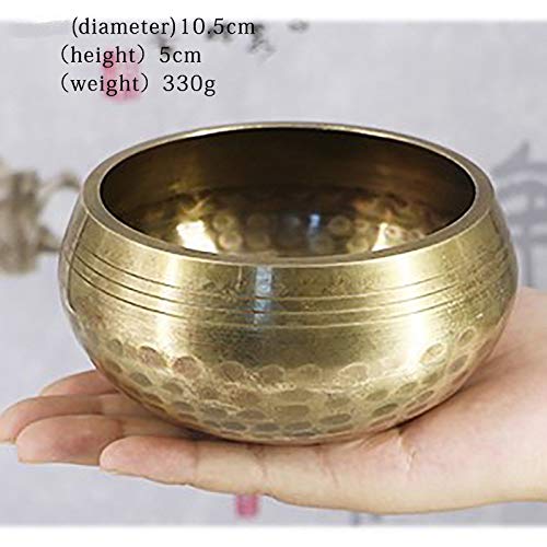 Mosiężna Chime Brązowa Qing Budda Dźwięk Misa Nepal Tybet Chant Joga Medytacja Miska Rękodzieło Mosiądz Misa dźwiękowa (8,5 cm)