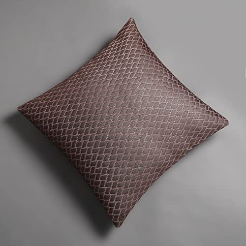 Image of LA VERNE Luxury Premium Cloth Microfibre Blown Technology Filled Sofa Cushion Filler Pack of 5 (16 inchX16 inch) (Brown)