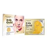 WuliTown 24K Gold Facial Masks for Women Skin Care Anti Aging - Collagen Moisturizing Sheet Mask for