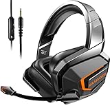 Gaming Headsets, Theater-Like Deep Immersive Gaming Headphones, Noise Cancelling Headphones with Microphone, Compatible with PS4/PS5/PC/Nintendo Switch