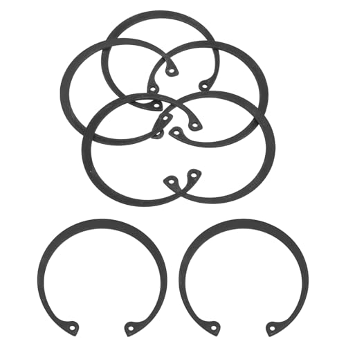 uxcell 5Pcs 2-7/16" Internal Retaining Ring Circlip, 65 Mn Spring Steel Internal Circlip Snap Rings C-Clips for Grooved Shafts Studs, Black
