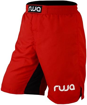 Ruja Men's Pro MMA Boxing Fitness Training Shorts (Red, L)
