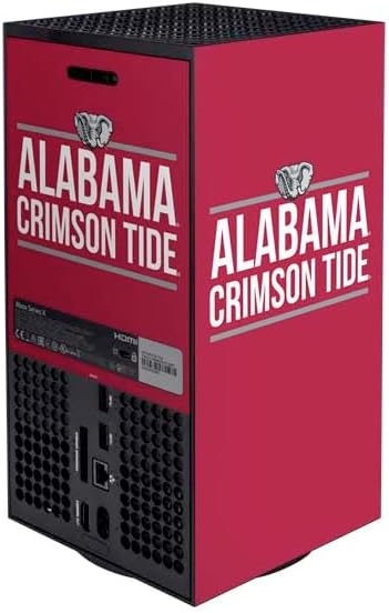 Vista 26 de Skinit Decal Gaming Skin Compatible with Xbox Series X Bundle - Officially Licensed University of Alabama Roll Tide Roll Design