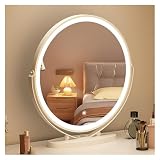Mejora tu rutina de belleza: este espejo para el cuidado de la piel y maquillaje cuenta con una tira de luz LED de alta reproducción cromática con tres modos de iluminación ajustables: luz fría, luz cálida y luz natural. Perfecto para lograr un maquillaje y cuidado de la piel impecables, refleja con precisión los tonos reales de la piel, por lo que es ideal para todas tus necesidades de belleza. Experimenta una iluminación profesional y un ajuste de sombra para obtener resultados impresionantes.