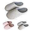 Womens-Cotton-Slippers-Memory-Foam-Soft-Warm-Slipper-Striped-Non-Slip-Slip-On-Indoor-Outdoor-House-Shoes Womens Cotton Slippers Memory Foam Soft Warm Slipper Striped Non-Slip Slip On Indoor Outdoor House Shoes