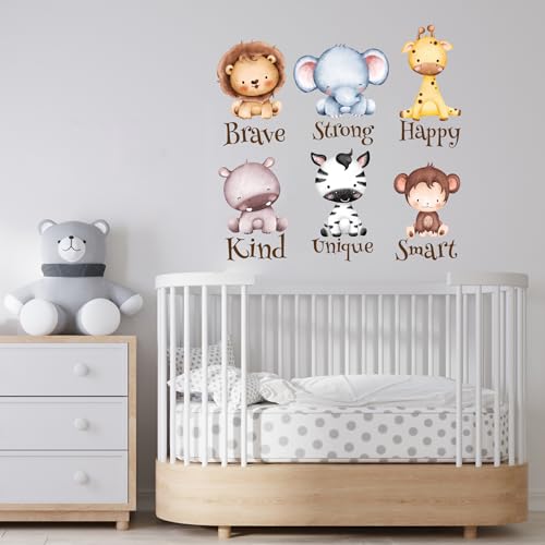 Vinilo Decorativo Infantil Animales Safari 15x15 in miniatura 4