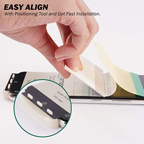 EGV for 2pcs Flexible TPU Screen Protector, 3pcs Tempered Glass Camera Lens Protector for Samsung Galaxy S20 Ultra 6.9-inch,Positioning Tool, Support Fingerprint, Bubble Free