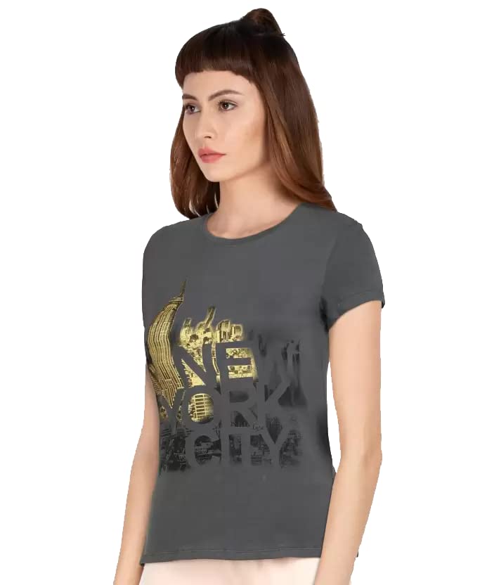 Image of Lyra Women's Cotton Regular Fit T-Shirt