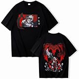 Anime Black Clover Asta Camiseta Algodón Moderno Manga Corta Unisex Casual Hip Hop Prenda Superior Ropa De Verano-Black||l