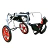 KHUY Carrello Cani Disabili Taglia Grande per Cani Anziani Cani Wheel Carrellino Cane Disabile Sedie Pedica Gambe Posteriori Riabilitazione, Walkin Wheels Aiuta I Cablaggi (Size : Large A)