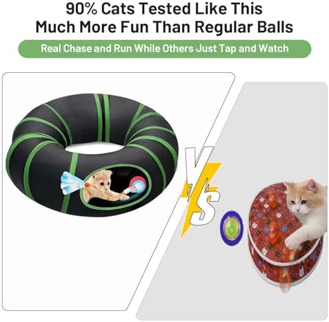 Interactive Cat Toys Ball Fast Rolling in Cat Tunnel — alternate color or size variant on Amazon