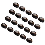 DRESSOOS 20pcs Pierres Œil de Tigre Semi circulaires à Fond Plat pour Pendentifs, Accessoires Bijoux Diy, Pierre Naturelle, Finition Délicate, Projet Artisanal