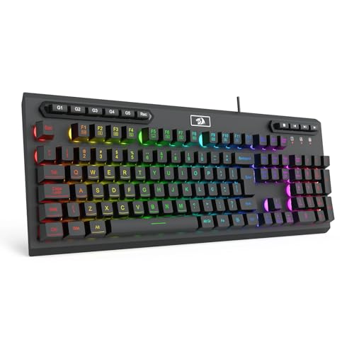 Teclado Gamer Redragon Aditya, Membrana, RGB, ABNT2 - K513-RGB PT - Preto