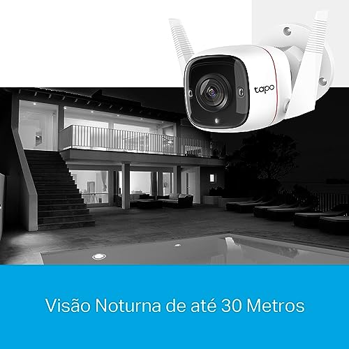 Câmera de Segurança Externa Wi-Fi TP-Link Tapo C310, Compatível com Alexa