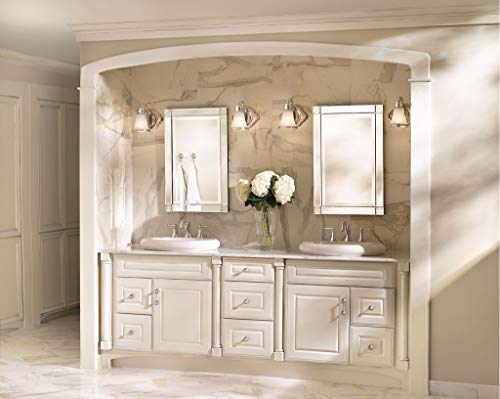 Moen Yb9863Bn Waterhill 3-Light Dual-Mount Bath Bathroom Vanity Fixture With Frosted Glass, Brushed Nickel 10.60 X 27.20 X 9.10 Inches #TOP6