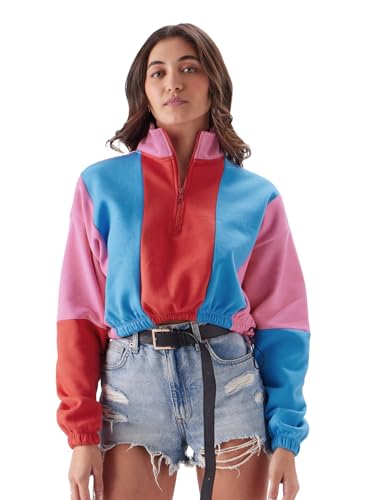 The Souled Store Sweatshirt officiel Malibu pour femme, bleu, 44