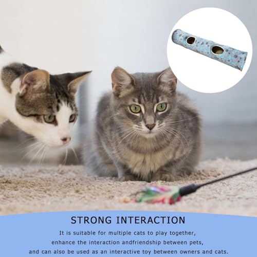 Tube de jouet pliable pour chat avec cachette de cache-cache rétractable