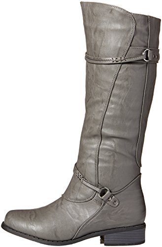 Brinley Co Regular And Wide-Calf Womens Buckle Accent Tall Boot Grey 10 #TOP7