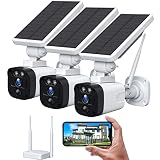 CAMBLINK [4MP Night Vision+Motion Detection] Wireless Solar Security Camera System for Home Outdoor