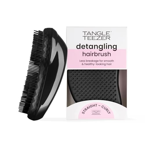 Tangle Teezer - Escova de cabelo desembaraçadora The Original Panther Black, para todos os tipos de cabelo, úmido e secos, Cor: Preta Tangle Teezer - Escova de cabelo desembaraçadora The Original Panther Black, para todos os tipos de cabelo, úmido e secos, Cor: Preta