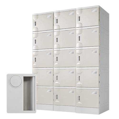 ロッカー 15人用 3列5段 シリンダー錠 鍵付き 下駄箱 シューズボックス