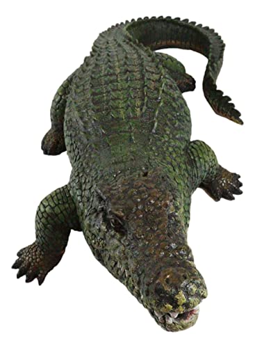 Ebros Gift 4316255803 21 Inch Long Realistic Alligator Crocodile Gallery Quality Statue As Home And Garden Decor Prank Shock Guest Greeter Of Alligators Crocodiles Caiman Gator Accent Figurine thumb #6
