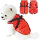 Eastlion Winter Hundemantel Warm Wasserdicht Hundejacke Welpen Hunde Bekleidung Kleidung Weste mit D-Ring,Rot,Größe S