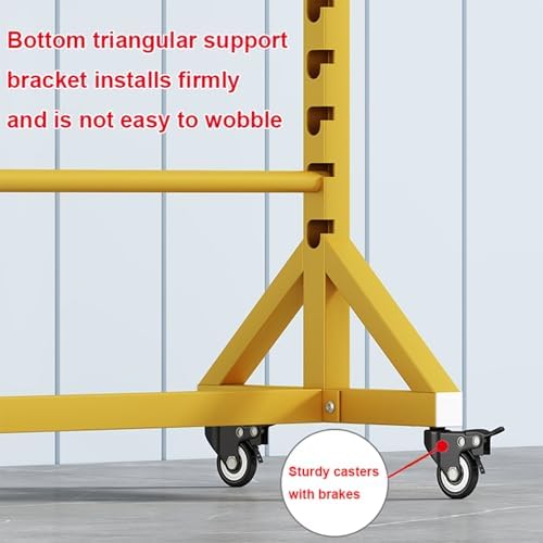 Adjustable Heavy Duty Vinyl Wrap Holder with Movable Shelves & Hanging Rods, 100cm Display Rack for Tablecloths & Car Windows, Perfect for Textiles & Fabrics