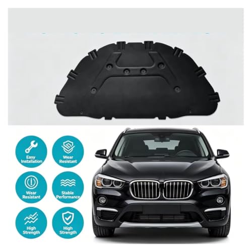 Tapis d'isolation pour capot BMW X1 E84 2010-2015 en coton - 6