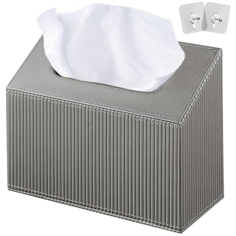 Hand Towels Box Cover Holder,PU Leather Hand Towel Case Compatible with Kleenex Disposable Paper Hand Towels Cover