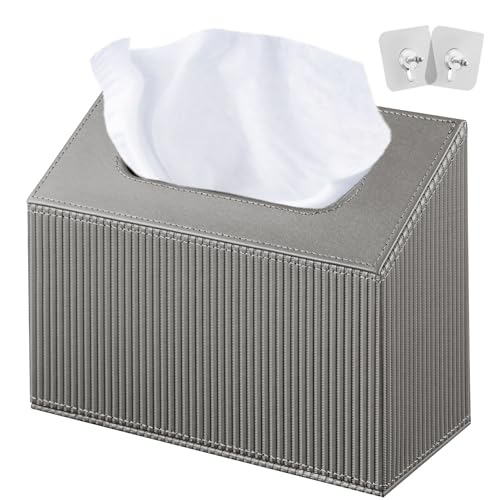 Hand Towels Box Cover Holder,PU Leather Hand Towel Case Compatible with Kleenex Disposable Paper Hand Towels