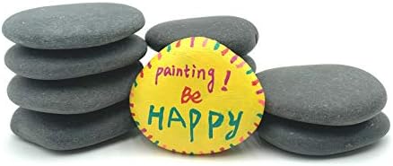 Lifetop 10PCS Large Painting Rocks, DIY Rocks Flat & Smooth Kindness Rocks for Arts, Crafts, Decoration, Black Rocks for Painting,Hand Picked for Painting Rocks…