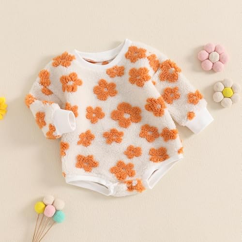 MoZiKQin Baby Girl Boy Crewneck Sweatshirt Oversized Sweater Romper Long Sleeve Pullover Top Cute Fall Winter Clothes2