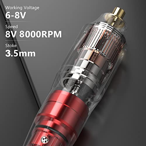Image of Tattoo Kit Wormhole Tattoo Gun Kit Tattoo Pen Kit Rotary Tattoo Machine Kit with Tattoo Power Supply and Tattoo Cartridge Needles Complete Tattoo Kit for Beginners Tattoo Supplies (WTK091)