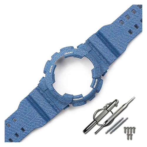 Jiazhiyumei �J���t���������o���h+�P�[�X GA-110 GA-100 GA-120 GD-100 �����Y���f�B�[�X �X�|�[�c �����p���v�x���g ���v�A�N�Z�T���[�݊� Casio �݊� G-SHOCK(Denim blue)