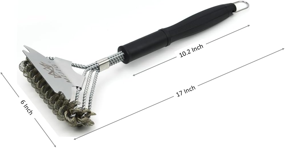 Heat Resistant Grilling Gloves + Bristle-Free Grill Brush image 4