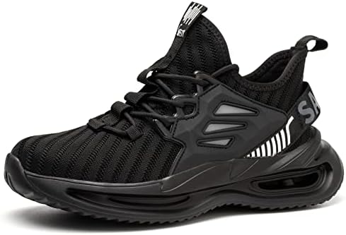Kezhiho Steel Toe Shoes for Men Lightweight Breathable Comfortable Work Shoes Slip Resistant Puncture Proof Safety Shoes Indestructible Industrial Construction Sneakers (KZHUS-D0180145)