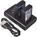 Produktbild DSTE 2X EN-EL9 Ersatz Batterie + Duales USB-Ladegerät mit LCD-Display Kompatibel mit Nikon ENEL9 EN-EL9A und Nikon D40 D40x D60 D3000 D5000 Digital Kamera