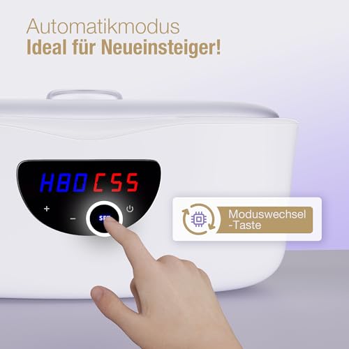 Paraffinbad für Hände und Füße 4L, Paraffin Wachsbad Maschine mit Auto-Modus, Präzisions-Temperatur & schnelles Schmelzen für Paraffinbäder (Schneeweiß)
