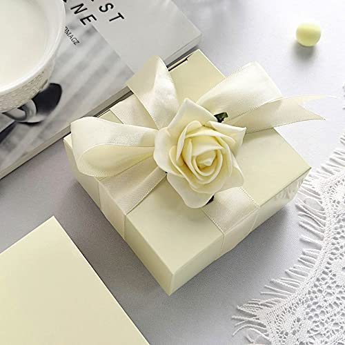 Balsacircle 100 4 X 4 X 2 Ivory Cake Wedding Favors Boxes With Tuck Top For Wedding Party Birthday Candy Gifts Decorations Supplies #TOP5