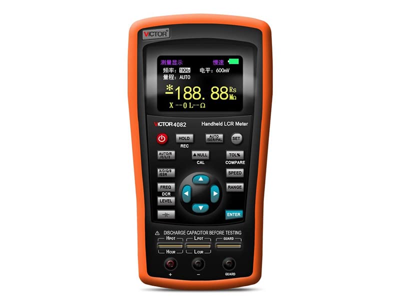 4082 2.8 inches TET LCD Handheld LCR Meter Accuracy 0.2% Multifunction Capacitance Inductance Resistance Meter 0-2000H 0-20mF 0-20MΩ with USB Tester