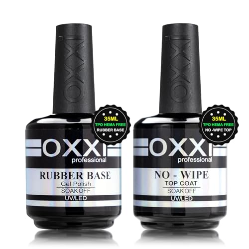 OXXI Professional Base y Top Coat Gel de Uñas 35ml x2