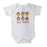 College Kids NCAA Maryland Terrapins Infant Bodysuit, 0-3 Months, White, 10802-62622